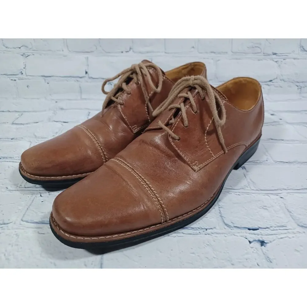SANDRO MASCOLONI Shoes Mens 11.5 D Brown Leather Dress Cap‎ Toe 17305